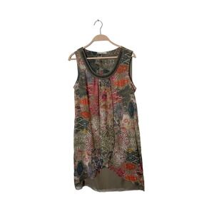 Armand Thiery Sleeveless‎ chiffon overlay dress/tunic sz 40 m